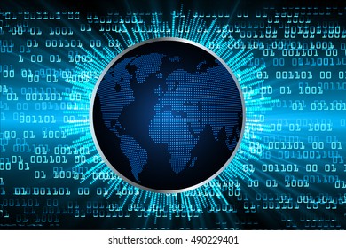 future technology, blue world cyber security concept background, abstract hi speed digital internet.motion move speed blur. vector
