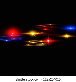 Future technology, brilliance of a dynamic scene. Neon flash and colored rays. Magic of moving fast lines. Bright LED and blurry waves, lights and magic.