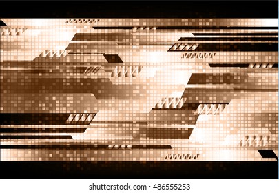 future technology, brown cyber security concept background, abstract hi speed digital internet.motion move speed blur.