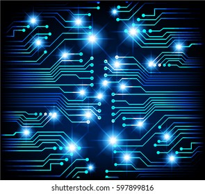 future technology, Circuit blue cyber security concept background, abstract hi speed digital internet.motion move blur. pixel . vector