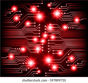 future technology, Circuit red cyber security concept background, abstract hi speed digital internet.motion move blur. pixel . vector