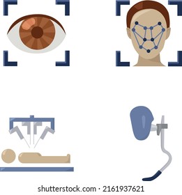 Future technology color vector icons