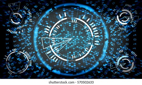 Future Technology Cyber Concept Background. Abstract Hi Speed Digital Design. Security Network Backdrop. Vector Illustration