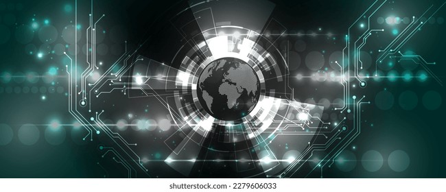 future technology cyber network circuit board background image