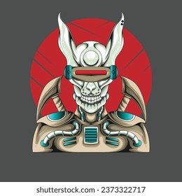 future technology cyberpunk theme character logo mascot design