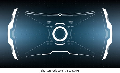 Design für zukünftige Technologie-Displays. HUD-Benutzeroberfläche