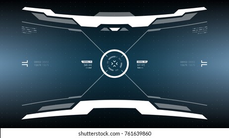 Future Technology Display Design. HUD User Interface