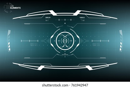 Future Technology Display Design. HUD Sci-Fi Graphics