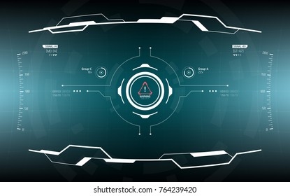 Future Technology Display Design. HUD User Interface