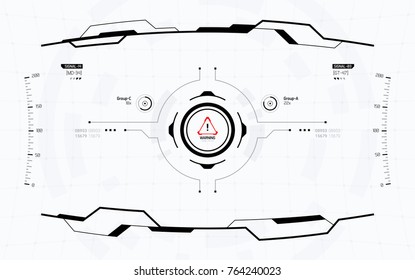 Future Technology Display Design. HUD User Interface