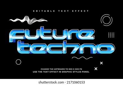 Future technology editable text effect template