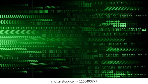 future technology, green arrow cyber security concept background, abstract hi speed digital internet.motion move blur. pixel . vector