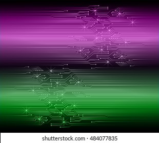 future technology, green purple cyber security concept background, abstract hi speed digital internet.motion move speed blur