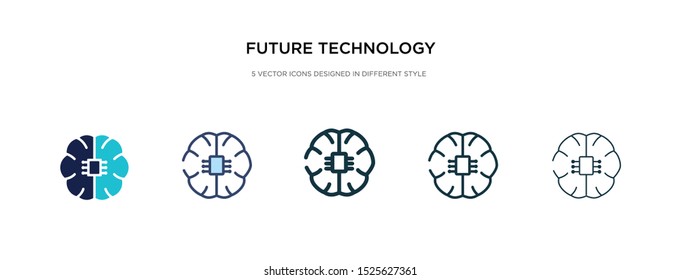 future technology icon in different style vector illustration. two colored and black future technology vector icons designed in filled, outline, line and stroke style can be used for web, mobile, ui