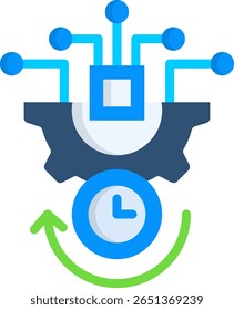 Future Technology Icon Flat Vector Illustration