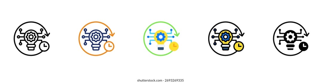 Future Technology Icon Multiple Style Vector Illustration