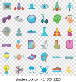 Future technology icons set. Cartoon style of 36 future technology vector icons for web for any design