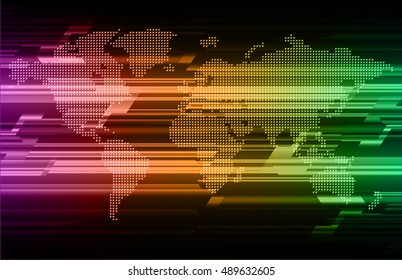 future technology, purple orange green cyber security concept background, abstract hi speed digital internet.motion move speed blur. vector world