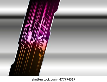 future technology, purple silver cyber security concept background, abstract hi speed digital internet technology