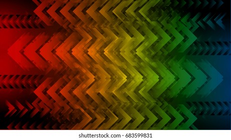 future technology, red yellow blue cyber security concept background, abstract hi speed digital internet.motion move blur. vector arrow