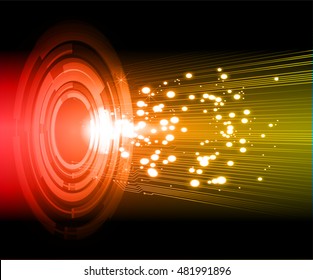 future technology, red yellow cyber security concept background, abstract hi speed digital internet.motion move speed blur