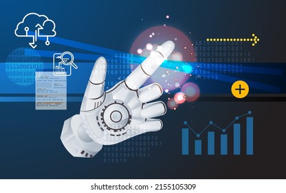Future of Technology - Robotic Hand  - Illustration as EPS 10 File