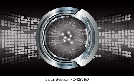 future technology, security concept background. vector. Light Technology background for computer graphic website internet business. silver