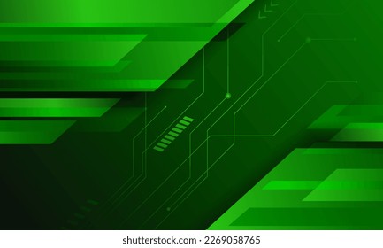 Future technology theme green background
