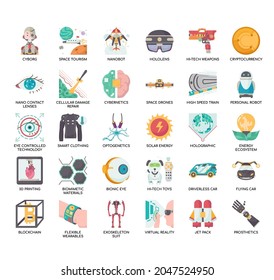 Future Technology , Thin Line and Pixel Perfect Icons