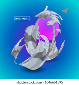 Future technology vector abstract structure