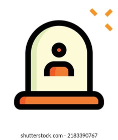 Future Technology vector Filled Outline Icon Design illustration on White background.