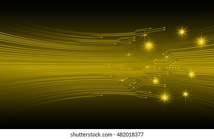 future technology, yellow cyber security concept background, abstract hi speed digital internet.motion move speed blur