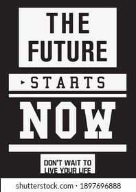 The future text typography vector design for tee and print