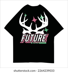 Future text Vector Illustration for tshirt design, Streetwear, Typography,Graffiti, poster, on white background