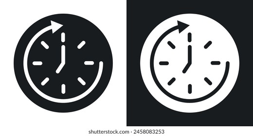Future Time Icon Set. Time Advance Vector Symbol.