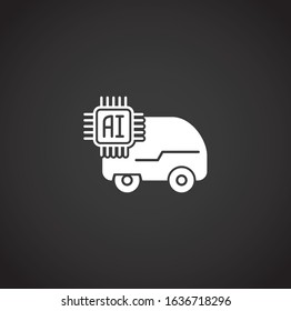 Future transportation related icon on background for graphic and web design. Creative illustration concept symbol for web or mobile app.