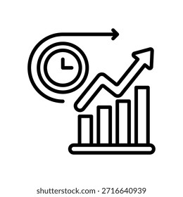 Ilustración vectorial de línea de iconos de tendencias futuras