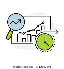 Future Trends Icon, Rocket - AI Chip, Technology Forecasting, Market Predictions - Innovation, Future Insights, Editable Stroke.
