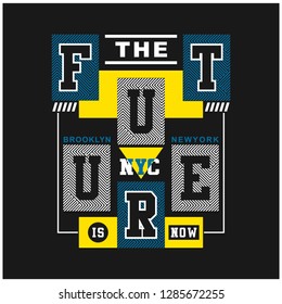 THE FUTURE typography design,vector illustration