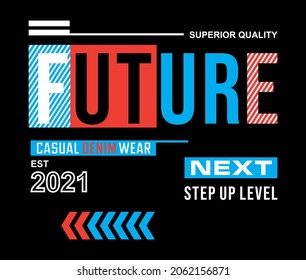 Future Typography Kids T-Shirt print,label clothing, jeans, or other printing products Design Vector illustration By Design For You