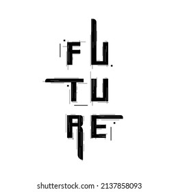 Vector de diseño de letras de tipografía para el futuro