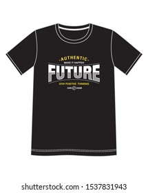 future typography for print t shirt 