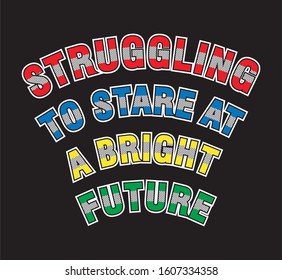 future typography for print t shirt 