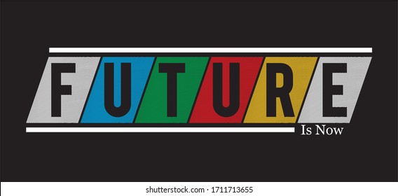 future typography for print t shirt