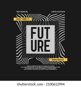 future typography for print t shirt
