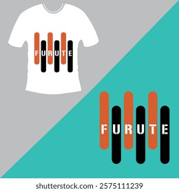 FUTURE typography t shirt design, vector illustration .