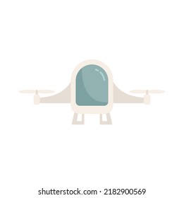 Future unmanned taxi icon. Flat illustration of Future unmanned taxi vector icon isolated on white background
