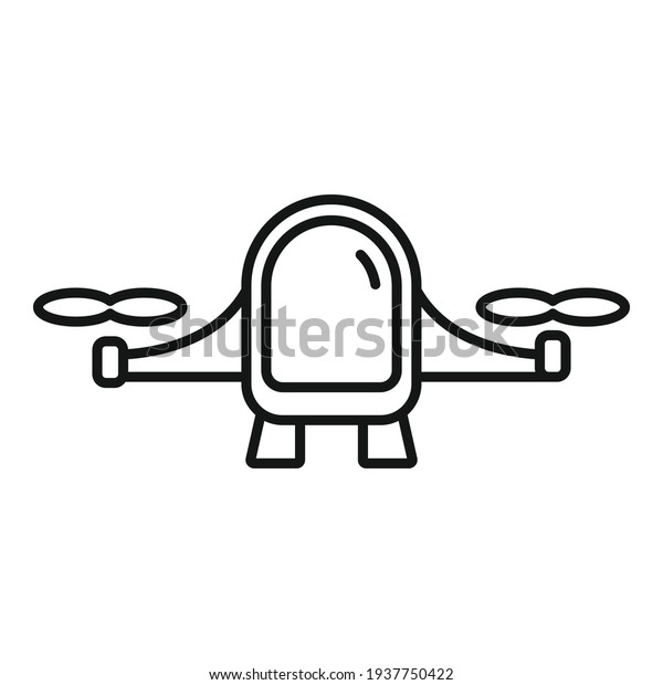 Future unmanned\
taxi icon. Outline Future unmanned taxi vector icon for web design\
isolated on white\
background