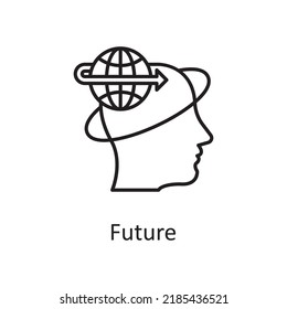 Future vector outline Icon Design illustration. Miscellaneous Symbol on White background EPS 10 File