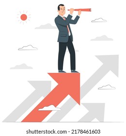 future view business illustration concept